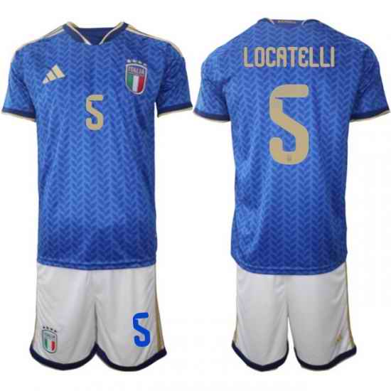 Italy 2026 FIFA World Cup Soccer Jersey Blue #5 LOCATELLI